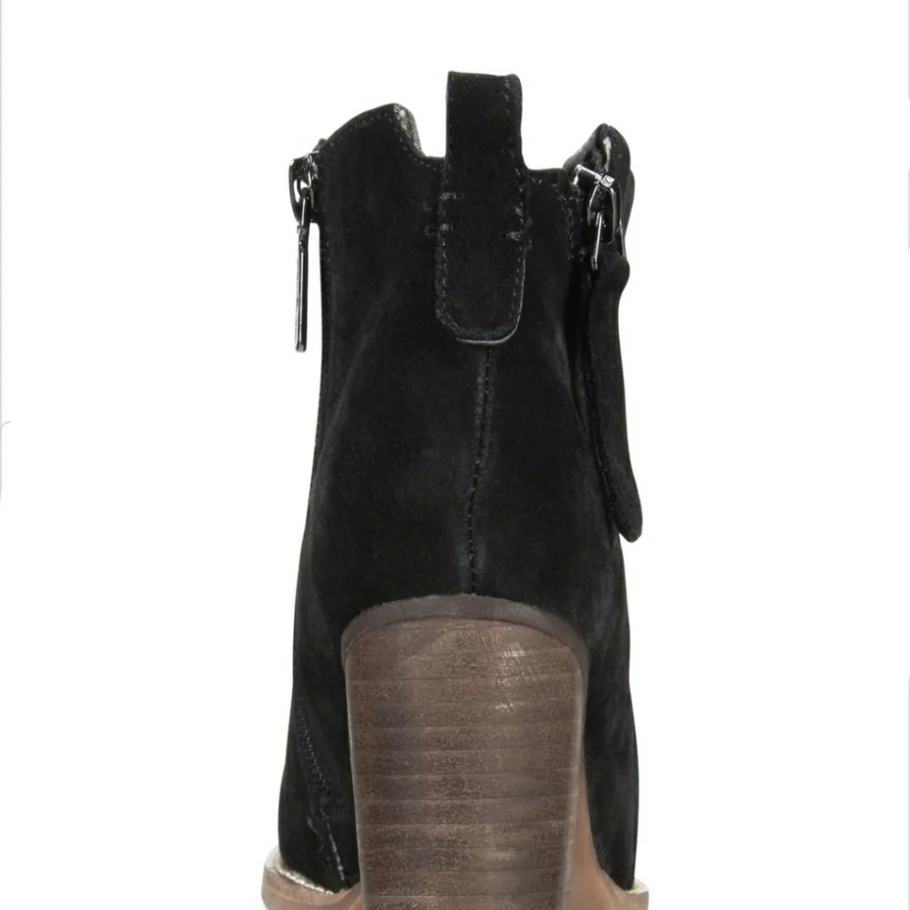 Aqua College Womens Nancy Booties Waterproof - Black Suede -